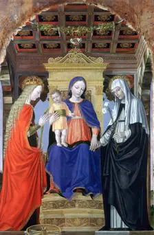 The Virgin and Child with Saint Catherine of Alexandria and Saint Catherine of Siena c1490. Artist: Ambrogio Bergognone