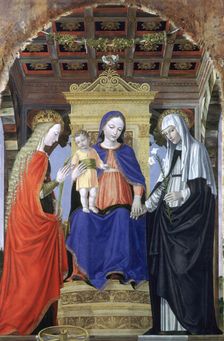 The Virgin and Child with Saint Catherine of Alexandria and Saint Catherine of Siena c1490. Artist: Ambrogio Bergognone