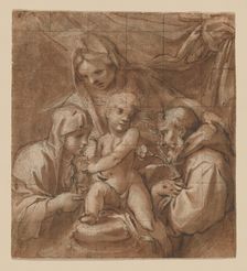 The Virgin and Child with Saint Clare and Saint Francis, 1580/90. Creator: Unknown