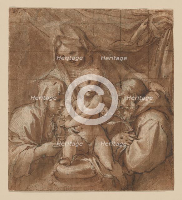 The Virgin and Child with Saint Clare and Saint Francis, 1580/90. Creator: Unknown.