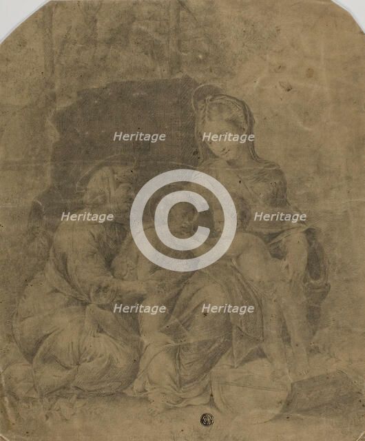 The Virgin and Child with Saint Elizabeth and the Infant John the Baptist, 18th century. Creator: After Raffaello Sanzio, called Raphael  Italian, 1483-1547.