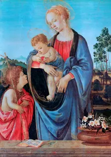 The Virgin and Child with Saint John 1480. Artist: Filippino Lippi