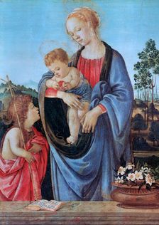 The Virgin and Child with Saint John 1480. Artist: Filippino Lippi