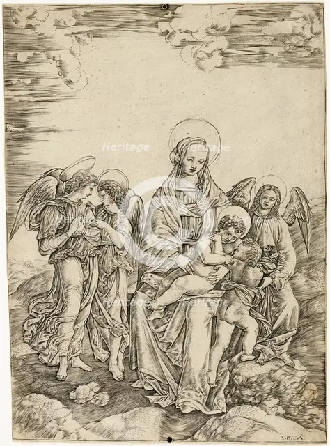 The Virgin and Child with Saint John and Three Angels, c.1515. Creator: Cristofano di Michele Martini.