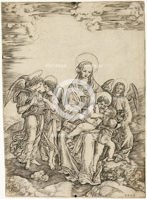 The Virgin and Child with Saint John and Three Angels, c.1515. Creator: Cristofano di Michele Martini.