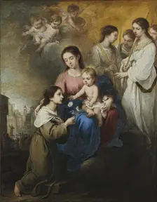 The Virgin and Child with Saint Rose of Viterbo, 1670. Creator: Bartolomé Esteban Murillo