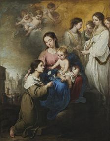 The Virgin and Child with Saint Rose of Viterbo, 1670. Creator: Bartolomé Esteban Murillo