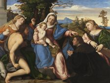 The Virgin and Child with Saints and a Donor, 1518. Creator: Jacopo Palma il Vecchio