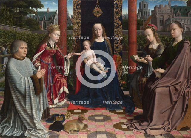 The Virgin and Child with Saints and Donor, c. 1510. Artist: David, Gerard (ca. 1460-1523)