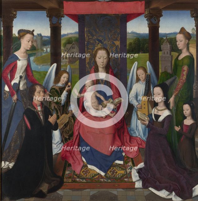 The Virgin and Child with Saints and Donors (The Donne Triptych). The central panel, ca 1478.