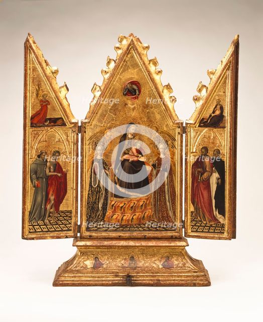 The Virgin and Child with Saints and the Annunciation (image 1 of 14), between c1427 and c1430. Creator: Giovanni di Paolo.