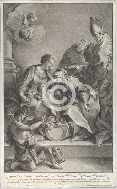 The Virgin and Child with Saints Anne, John the Baptist, Zeno, and Anthony, 1739. Creator: Johann Jakob Frey the Elder.