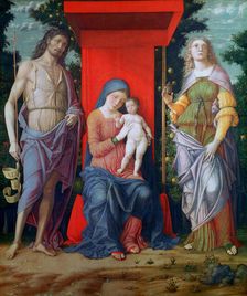 The Virgin and Child with Saints c1490-1505. Artist: Andrea Mantegna