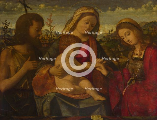 The Virgin and Child with Saints John the Baptist and Catherine, 1504. Artist: Previtali, Andrea (ca 1480-1528)
