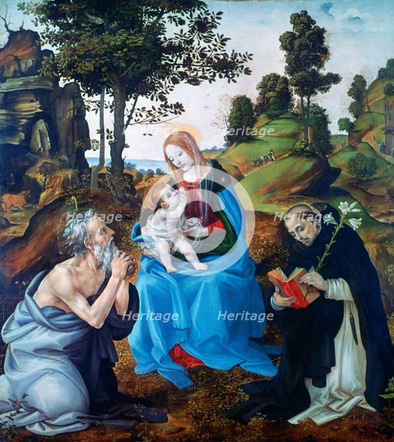 'The Virgin and Child with Saints Jerome and Dominic', c1485. Artist: Filippino Lippi