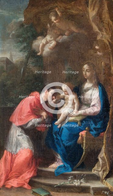 'The Virgin and Child with St Carlo Borromeo', 17th or 18th century. Artists: Francesco Trevisani, Virgin Mary.