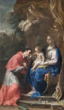 The Virgin and Child with St Carlo Borromeo 17th or 18th century. Artists: Francesco Trevisani, Virgin Mary