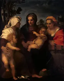 The Virgin and Child with St Catherine, St Elizabeth and St John the Baptist, 1513. Creator: Andrea del Sarto