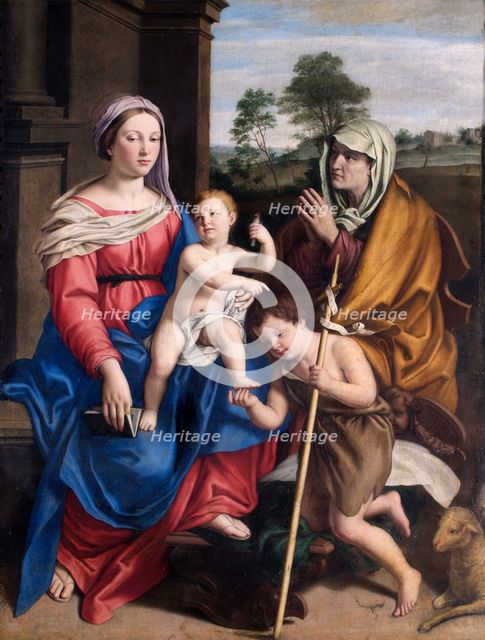 'The Virgin and Child with St Elizabeth and the Infant St John', 17th century. Artist: Giovanni Battista Salvi da Sassoferrato.