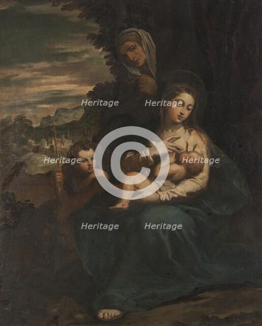 The Virgin and Child with St Elizabeth and the Infant St John. Creator: Scarsellino.