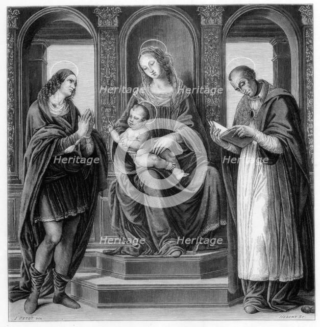'The Virgin and Child with St Julian and St Nicholas of Myra', 1490-1492 (1870).Artist: Hebert