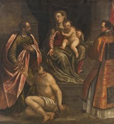 The Virgin and Child with St Martin and St Petronius, 1590. Creator: Alessandro Maganza