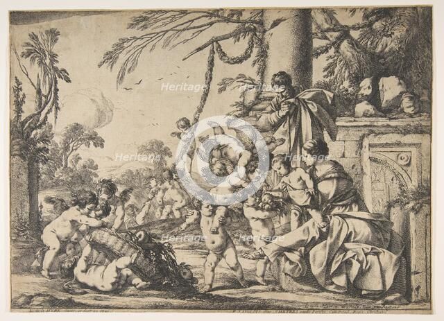 The Virgin and Christ Child Served by Angels, 1640. Creator: Laurent de la Hyre.