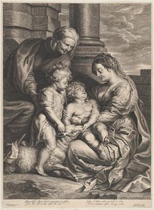 The Virgin and Christ child with Saint Anne and Saint John the Baptist, ca. 1640-59.. Creator: Boetius Adams Bolswert