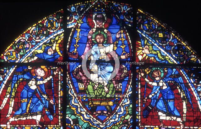 The Virgin and Christ surrounded by Angels, 12th century. Artist: Anon