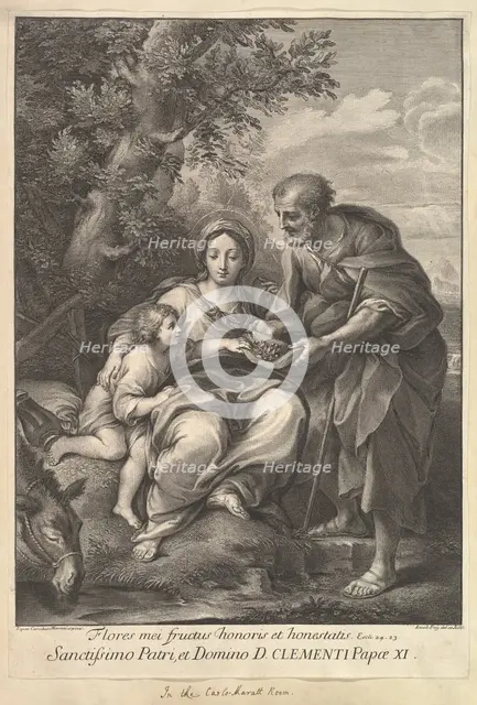 The Virgin and Joseph with the Young Jesus, 1710-40. Creator: Johann Jakob Frey the Elder.