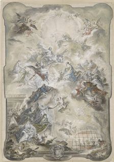 The Virgin and Saints Interceding before Christ for the Souls of the Lost, 1771 or before. Creator: Johann Baptist Enderle