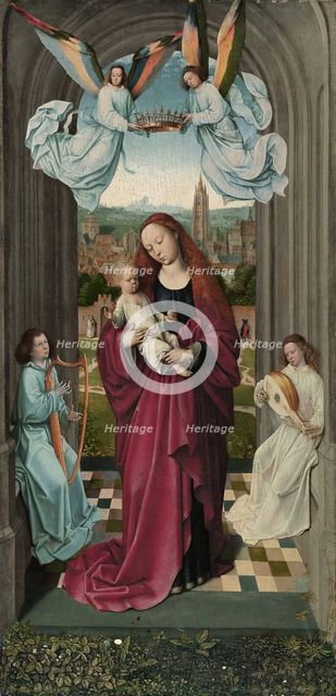 The Virgin and the Child between Angels, 1500. Creator: Master of the Andre Madonna.