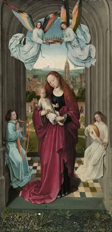 The Virgin and the Child between Angels, 1500. Creator: Master of the Andre Madonna