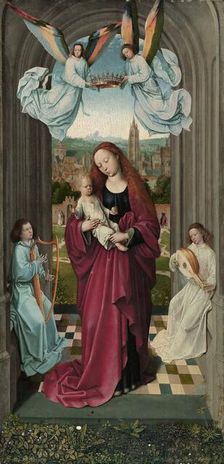 The Virgin and the Child between Angels, 1500. Creator: Master of the Andre Madonna