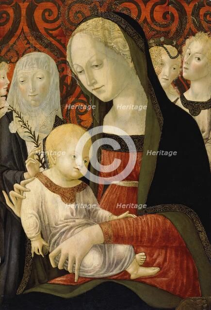 The virgin and the Child with Saint Catherine of Siena and Angels, 1490. Creator: Francesco di Giorgio Martini.