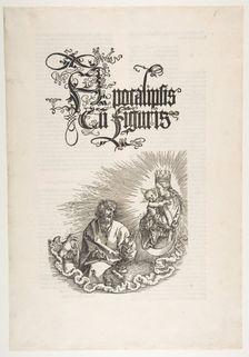 The Virgin Appearing to Saint John, from The Apocalypse.n.d. Creator: Albrecht Durer