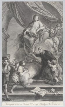 The Virgin appearing to San Filippo Neri, 1760-1819. Creators: Teodoro Viero, Francesco Maggiotto