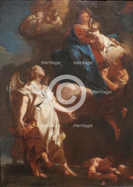 The Virgin Appearing to the Guardian Angel, between c1717 and c1718. Creator: Giovanni Battista Piazzetta.