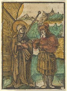 The Virgin as Mater Dolorosa and Simeon, from Das Plenarium, 1517. Creator: Hans Schäufelein the Elder