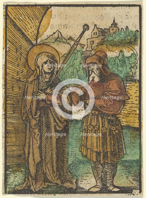 The Virgin as Mater Dolorosa and Simeon, from Das Plenarium, 1517. Creator: Hans Schäufelein the Elder.