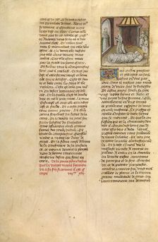 The Virgin at the Bedside of a Dying Woman; Miroir Historial, about 1475. Creator: Unknown