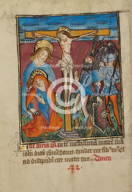 The Virgin Before the Cross; Illustrated Vita Christi, with devotional supplements, about 1480-1490. Creator: Unknown.