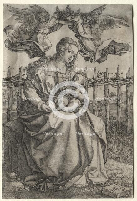 The Virgin Crowned by Two Angels, 1518. Creator: Albrecht Dürer (German, 1471-1528).