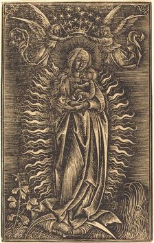 The Virgin Crowned by Two Angels, c. 1500. Creator: Unknown