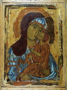 The Virgin Eleusa, early 13th century. Creator: Russian icon
