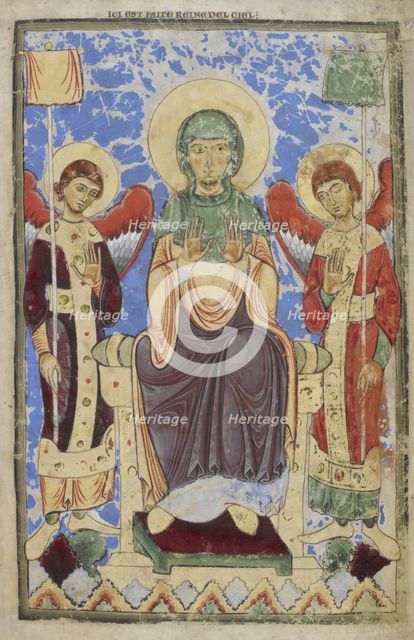 The Virgin enthroned, between two archangels, 1121-1161.  Creator: Unknown.
