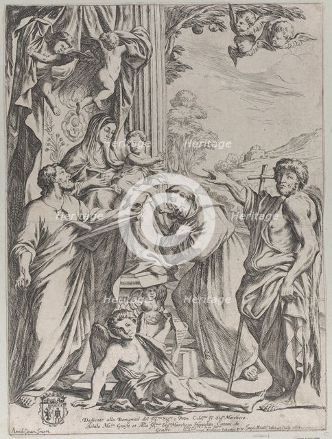 The Virgin Enthroned with Three Saints, 1668. Creator: Giuseppe Maria Mitelli.