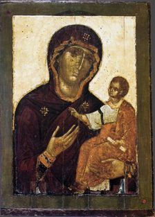 The Virgin Hodegetria, 12th century. Artist: Russian icon