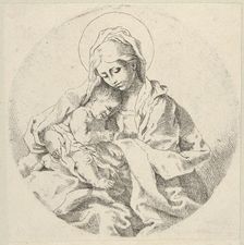 The Virgin holding the infant Christ, a circular composition, after Reni, ca. 1600-1640. Creator: Anon