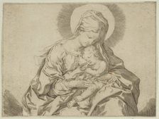 The Virgin holding the infant Christ, after Reni, ca. 1600-1640. Creator: Anon